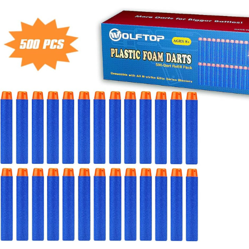 500-Pack Foam Dart Refills for Nerf N-Strike Elite Blasters