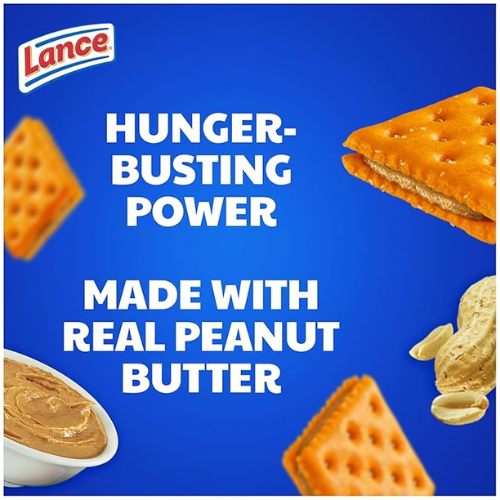 Lance ToastChee Peanut Butter Crackers – 20 Packs, 6 Sandwiches Each