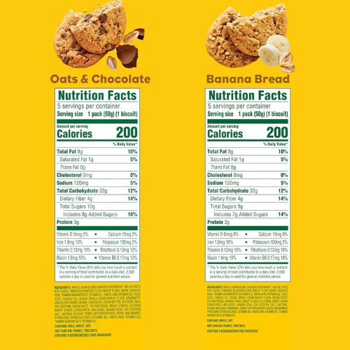 belVita Soft Baked Breakfast Bars Variety Pack Banana Bread & Oats Chocolate (3 Boxes)