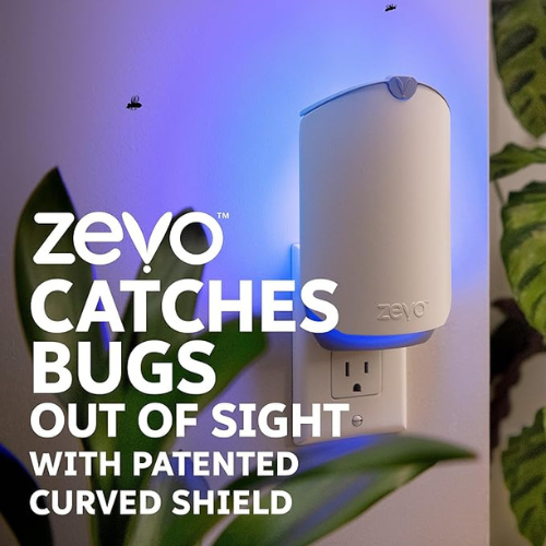 Zevo Flying Insect Trap – 2 Plug-In Units + 2 Refills | Bug Catcher