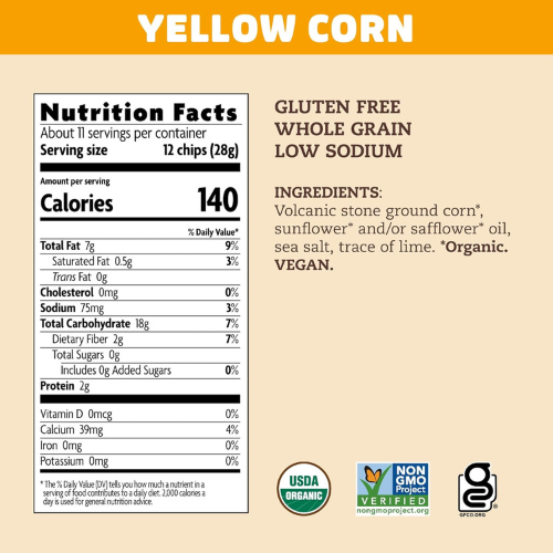 Title: Que Pasa Organic Yellow Corn Tortilla Chips 11 oz