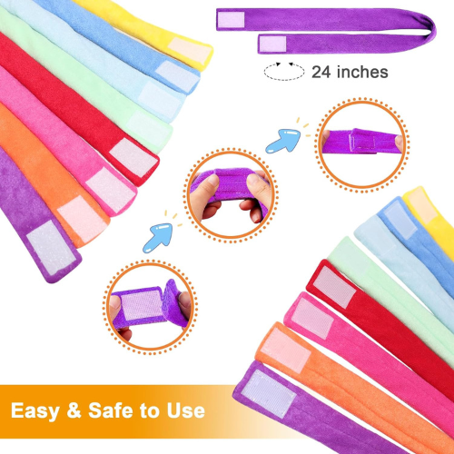 8 Pack Sensory Chew Necklaces for Kids Terry Cloth Teething