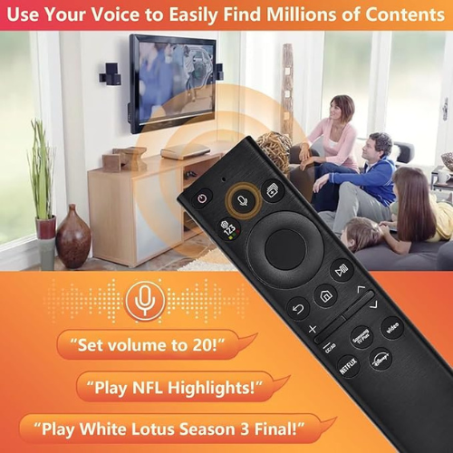Samsung Smart TV Remote Replacement – 2019–2025, Voice Control