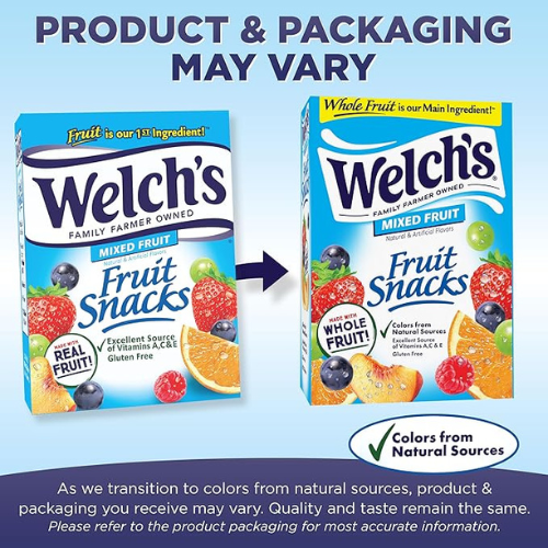 Welch’s Fruit Snacks – Mixed Fruit, 0.8oz × 40 Packs