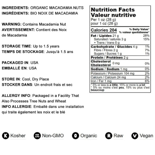 Food to Live Organic Macadamia Nut Halves & Pieces, 4 Pounds