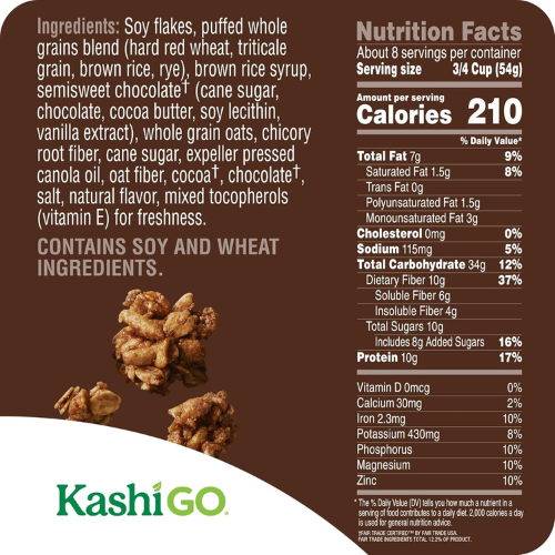 Kashi GO Protein Cereal Chocolate Crunch 16oz Box
