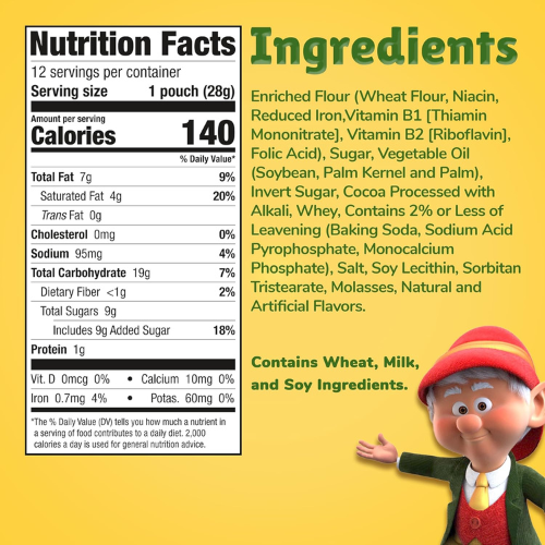 Keebler On The Go Fudge Stripes Cookies , 12 Count Snack Packs.