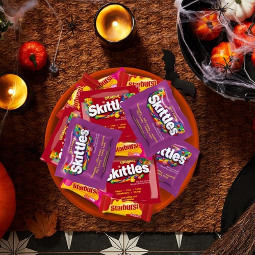 SKITTLES & STARBURST Halloween Candy Mix – 20.13oz, Fun Size