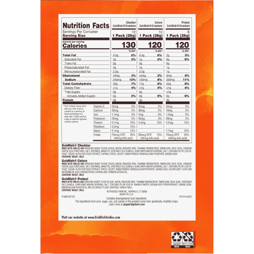 Goldfish Crackers Big Smiles Variety Pack , 30 Snack Packs