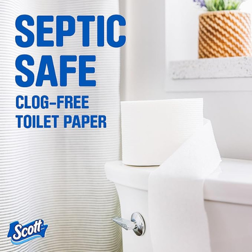 Scott ComfortPlus Toilet Paper β 12 Double Rolls, Septic-Safe