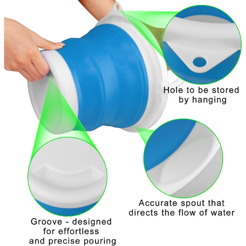 Collapsible Mop & Ice Bucket , 5L (1.3 Gallon).
