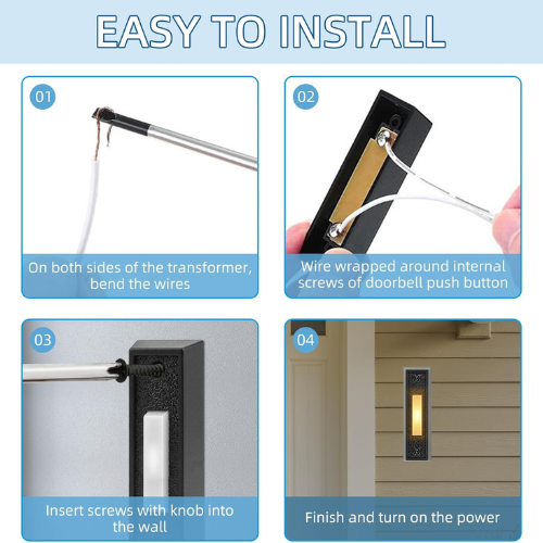 2-Pack Universal Wired Doorbell and Garage Door Opener Buttons
