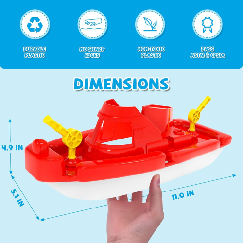 Toy Boats 3 Piece Bath & Pool Water Play Set.