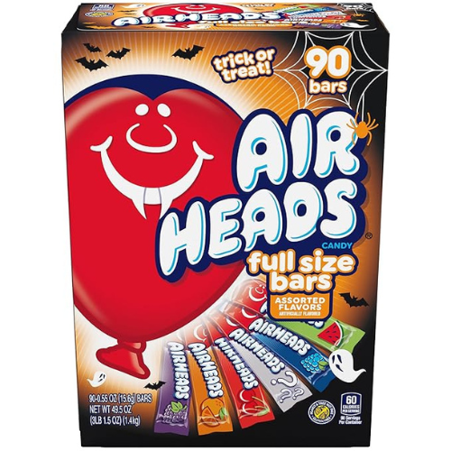 Airheads Halloween Variety Box – 90 Full-Size Taffy Bars