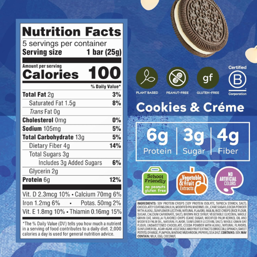 Simply Protein Cookies & Crème Dipped Bars 10 Count (2 Boxes)