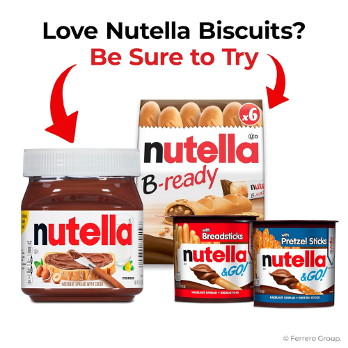 Nutella Biscuits , 20 Count Cookies , Hazelnut Spread 9.7 oz