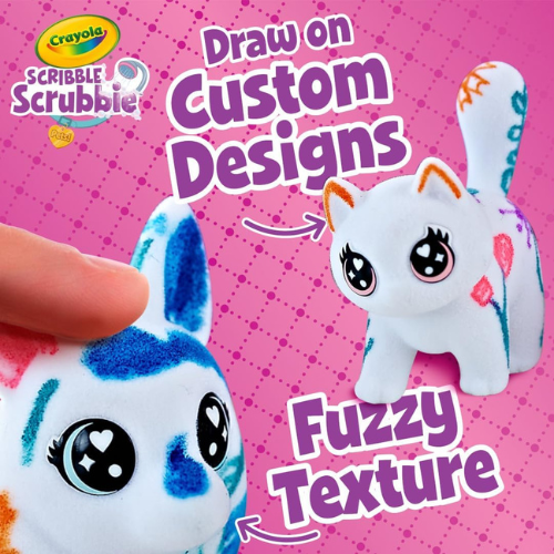 Crayola Scribble Scrubbies Tub Set with 4 Pets Fun Arts & Crafts Gift for Boys & Girls.