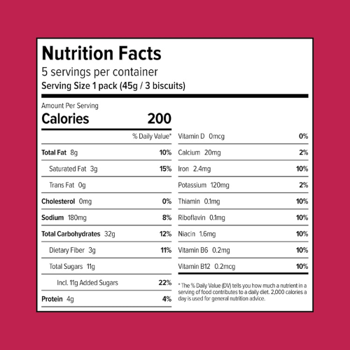 : Sweet Loren's Vegan Breakfast Biscuits Cinnamon Sugar , 8 Pack