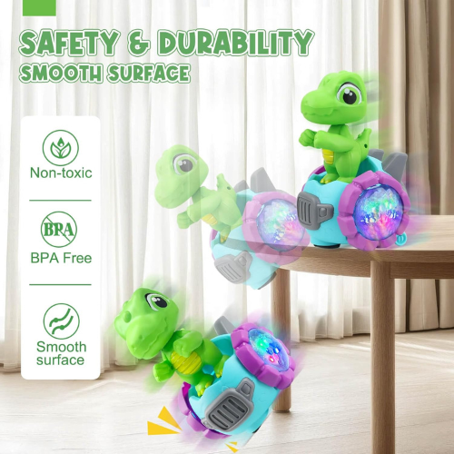 Dinosaur Robot Car Toy with Lights & Music , Fun Birthday & Christmas Gift