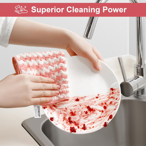 JOYMOOP Microfiber Cleaning Cloths , 18-Pack Reusable Kitchen Towels , 10" x 10".