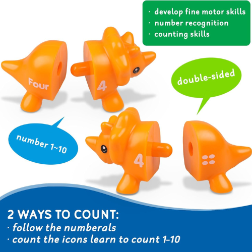 Toddler Dinosaur Montessori Toys , Birthday Gifts for 12-18 Months and Toddlers 1-3