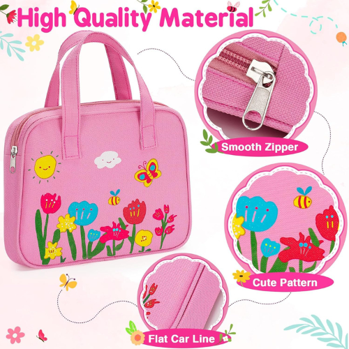 Officygnet Play Purse for Toddler Girls Ages 1-3, Pretend Makeup Kit and Princess Role Play Toys
