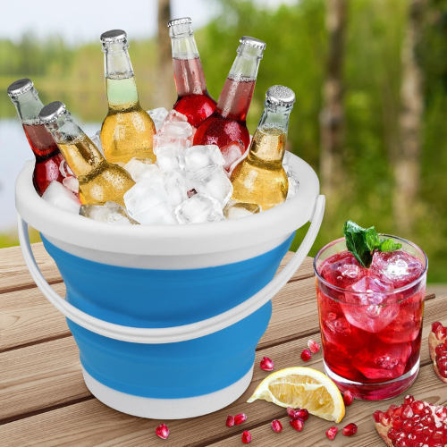 Collapsible Mop & Ice Bucket , 5L (1.3 Gallon).
