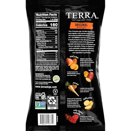 Terra Vegetable Chips Original Chips with Sea Salt 6.8 Oz
