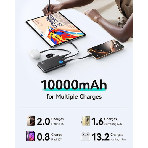 INIU 10000mAh Slim Power Bank β 45W PD USB-C Fast Charging