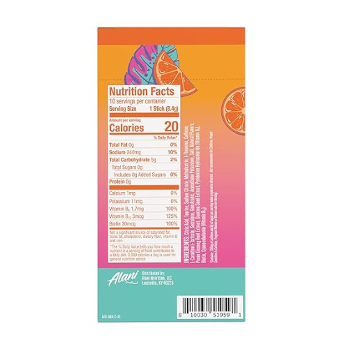Alani Nu ORANGE KISS Energy Sticks – 10 Pack