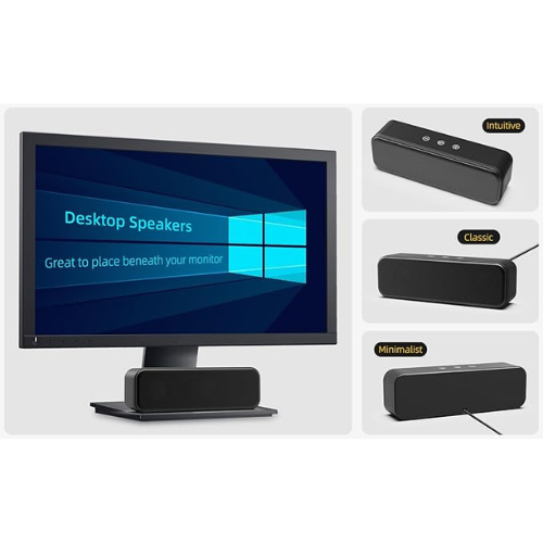 USB Computer Soundbar β Wired Speaker with Deep Bass & Touch Control