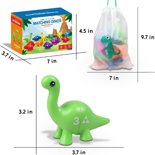 Toddler Dinosaur Montessori Toys , Birthday Gifts for 12-18 Months and Toddlers 1-3