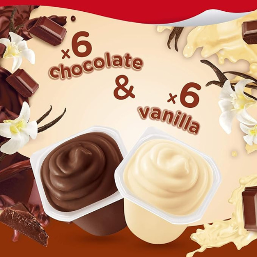 Snack Pack Pudding Cups – Chocolate & Vanilla, 12-Pack
