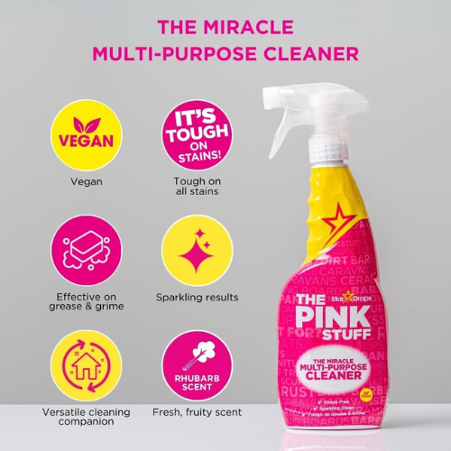 Stardrops The Pink Stuff Miracle Multi Purpose Cleaner 25 fl oz , Removes Grease , Grime & Stains from Kitchens , Bathrooms , Floors and More