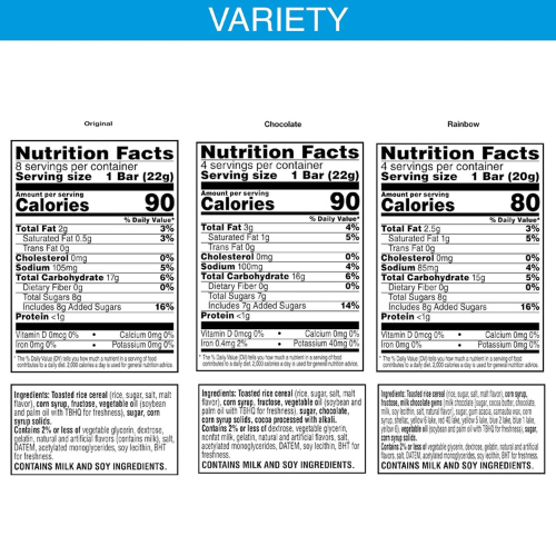 Rice Krispies Treats Variety Pack 16 Crispy Marshmallow Bars