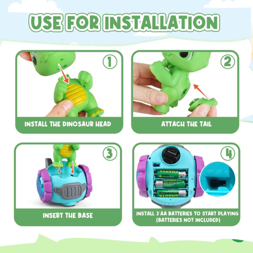Dinosaur Robot Car Toy with Lights & Music , Fun Birthday & Christmas Gift