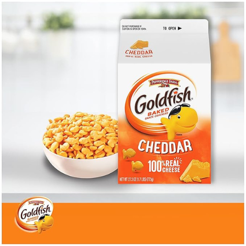 Goldfish Cheddar Crackers – 27.3oz Carton