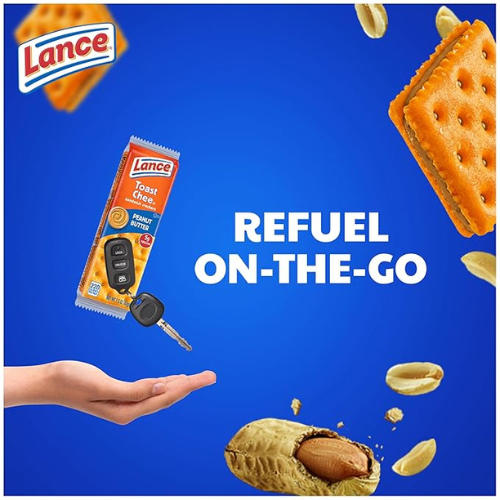 Lance ToastChee Peanut Butter Crackers – 20 Packs, 6 Sandwiches Each