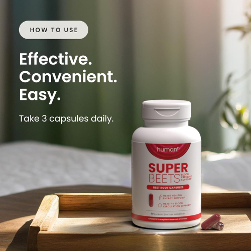 humanN SuperBeets Capsules – Heart Health Support, Non-GMO, 90ct