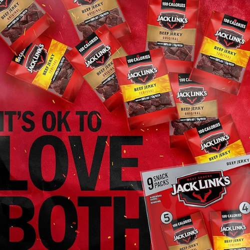 Jack Link’s Beef Jerky Variety Pack – 9 Bags (1.25 oz Each)