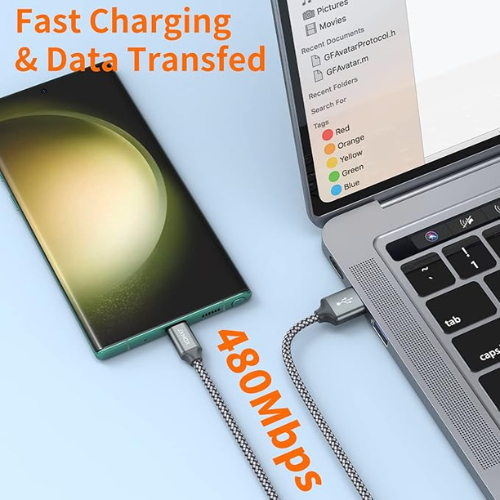 USB A to USB-C Fast Charging Cable β 2-Pack (3.3ft, Braided)