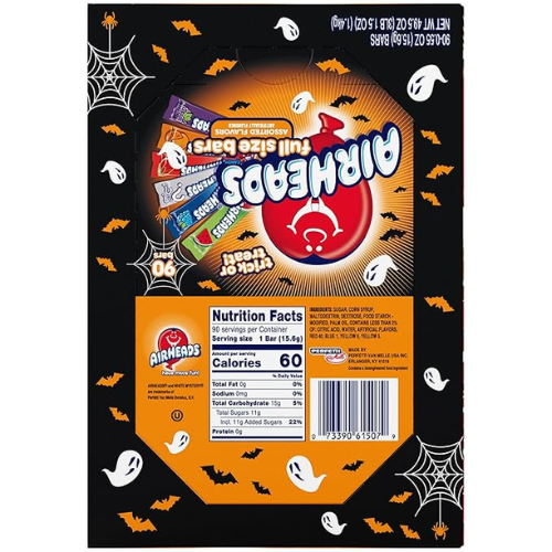 Airheads Halloween Variety Box – 90 Full-Size Taffy Bars