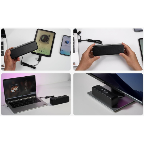 USB Computer Soundbar β Wired Speaker with Deep Bass & Touch Control
