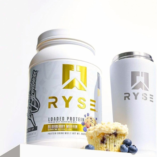Ryse Loaded Protein Powder Low Carbs & Low Sugar 27 Servings (Blueberry Muffin)
