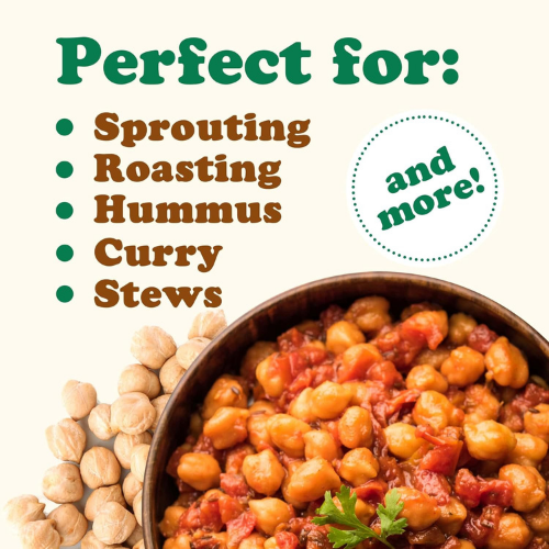 Food to Live Organic Garbanzo Beans, 3 Pounds – Dried Chickpeas,