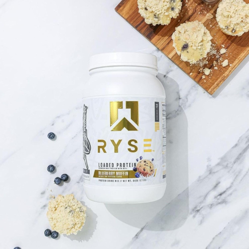 Ryse Loaded Protein Powder Low Carbs & Low Sugar 27 Servings (Blueberry Muffin)
