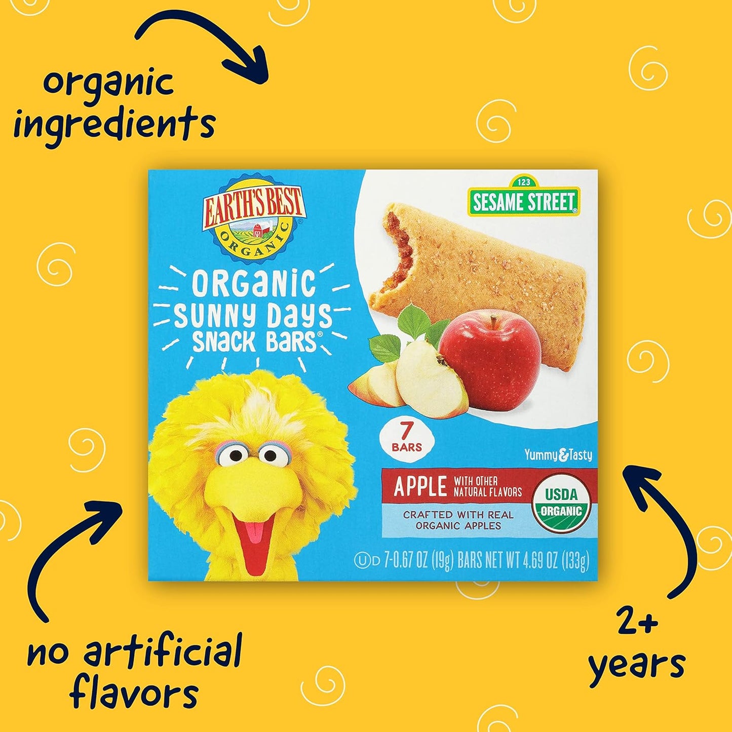 Earth’s Best Organic Apple Snack Bars , Wholesome Toddler Treats.