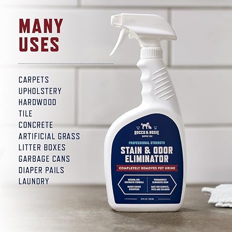 Rocco & Roxie Enzyme Cleaner – 32oz Pet Stain & Odor Eliminator Spray