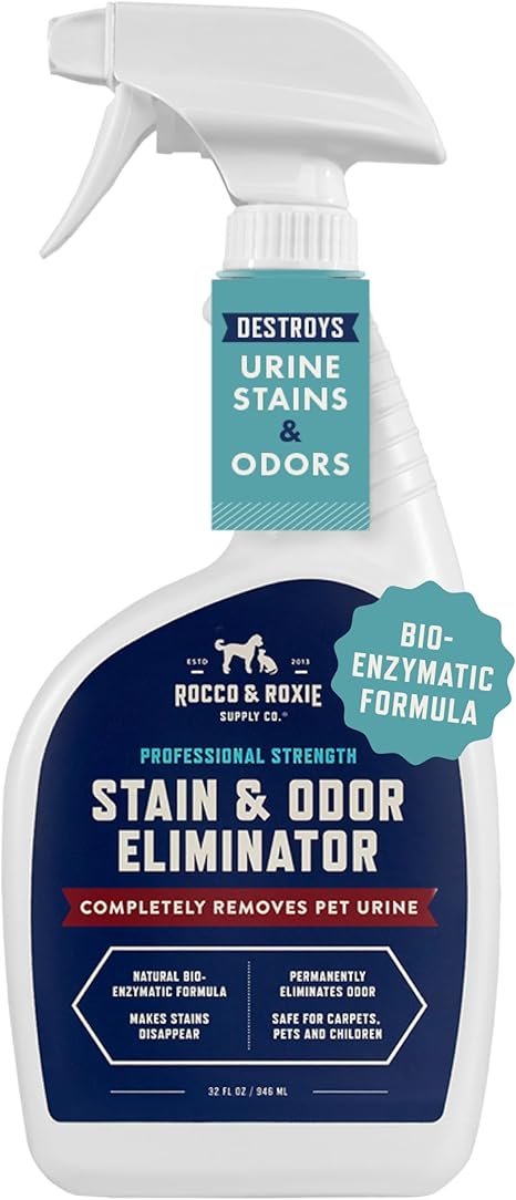 Rocco & Roxie Enzyme Cleaner – 32oz Pet Stain & Odor Eliminator Spray