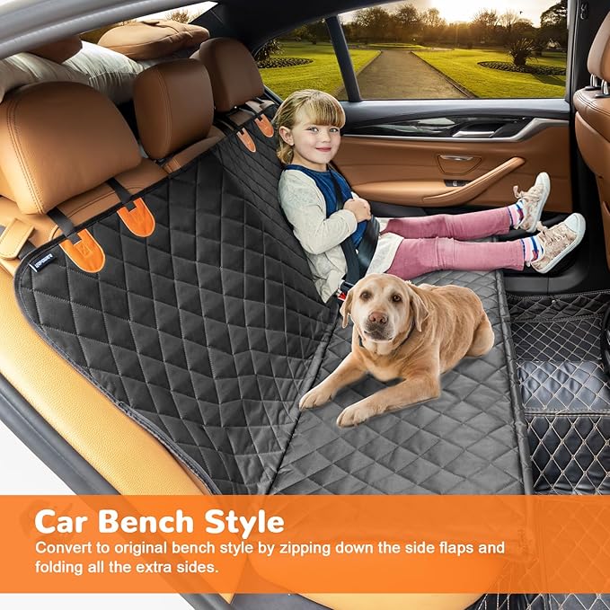 URPOWER Dog Car Seat Cover β Waterproof Hammock for Back Seats